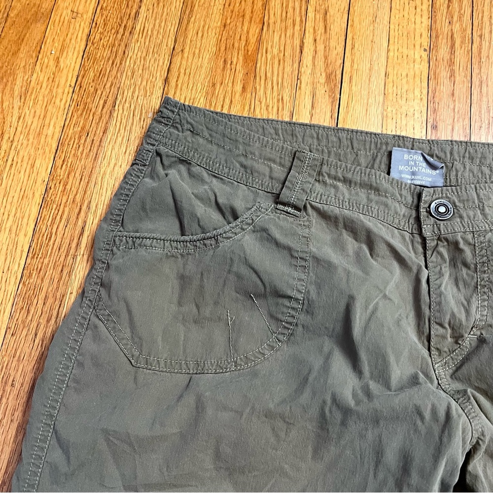 Kuhl Sz 14 Women's  Roll Up Pants Cargo Utility Hiking Convertible Green - Picture 2 of 10